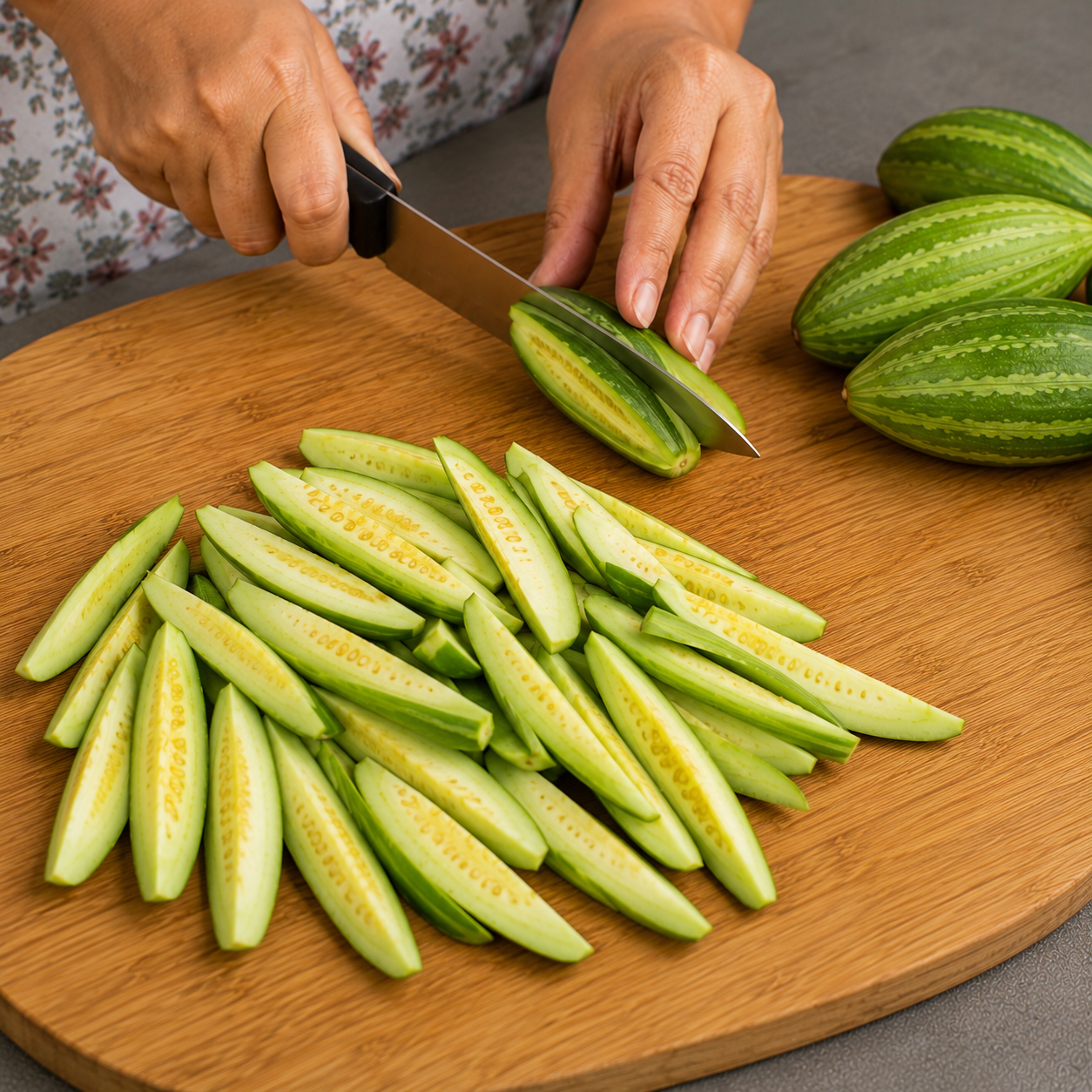 Potol Fry Cutting