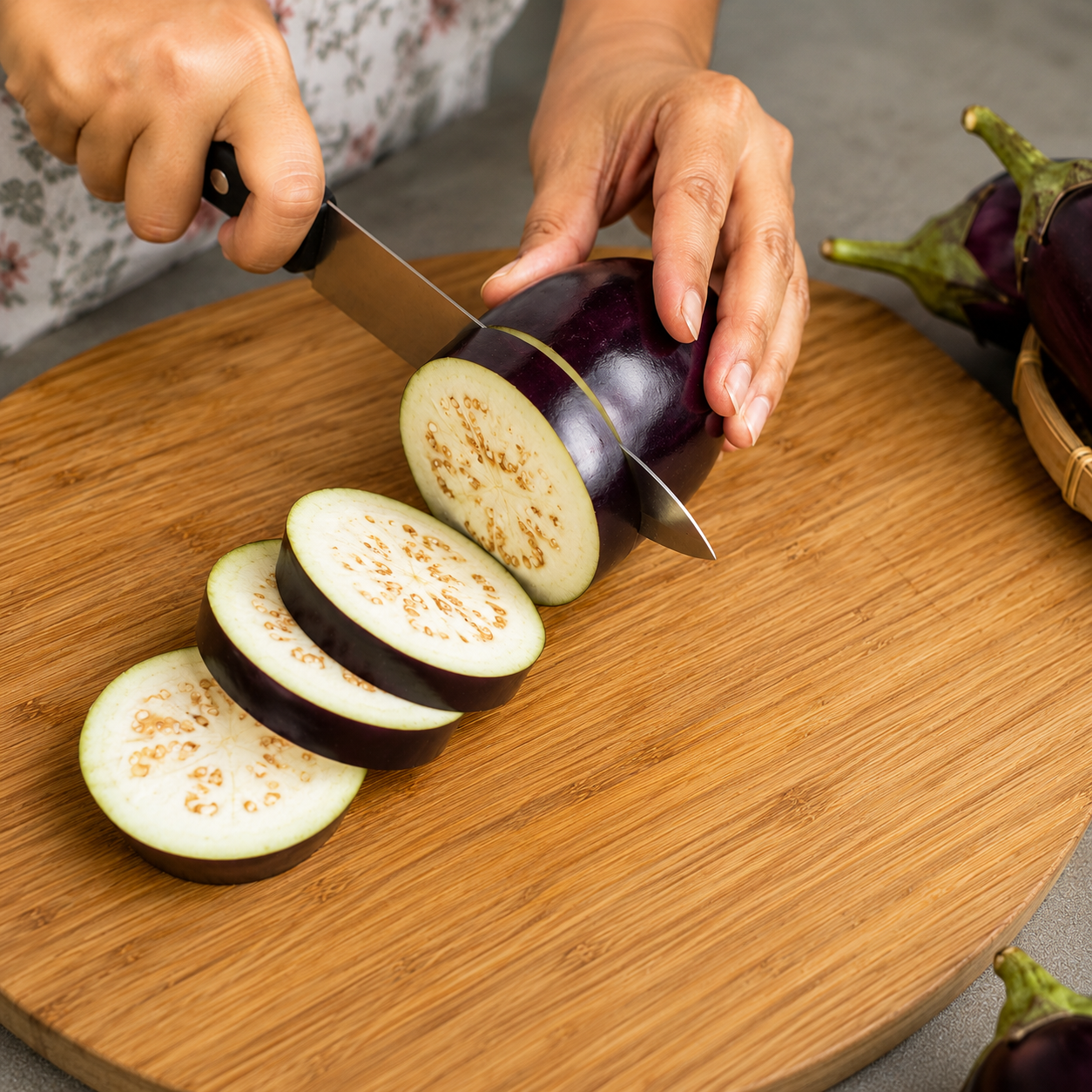 Brinjal Ring Cutting